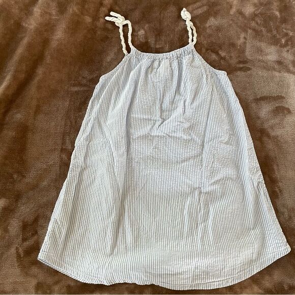 H&M/ L.O.G.G. Little Girl Striped Sleeveless Dress with Anchor Detail Size 6-7 - Picture 7 of 8